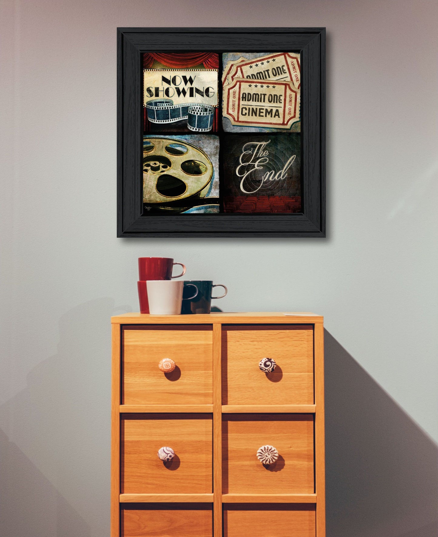 "At the Movies I" By Mollie B, Ready to Hang Framed Print, Black Frame