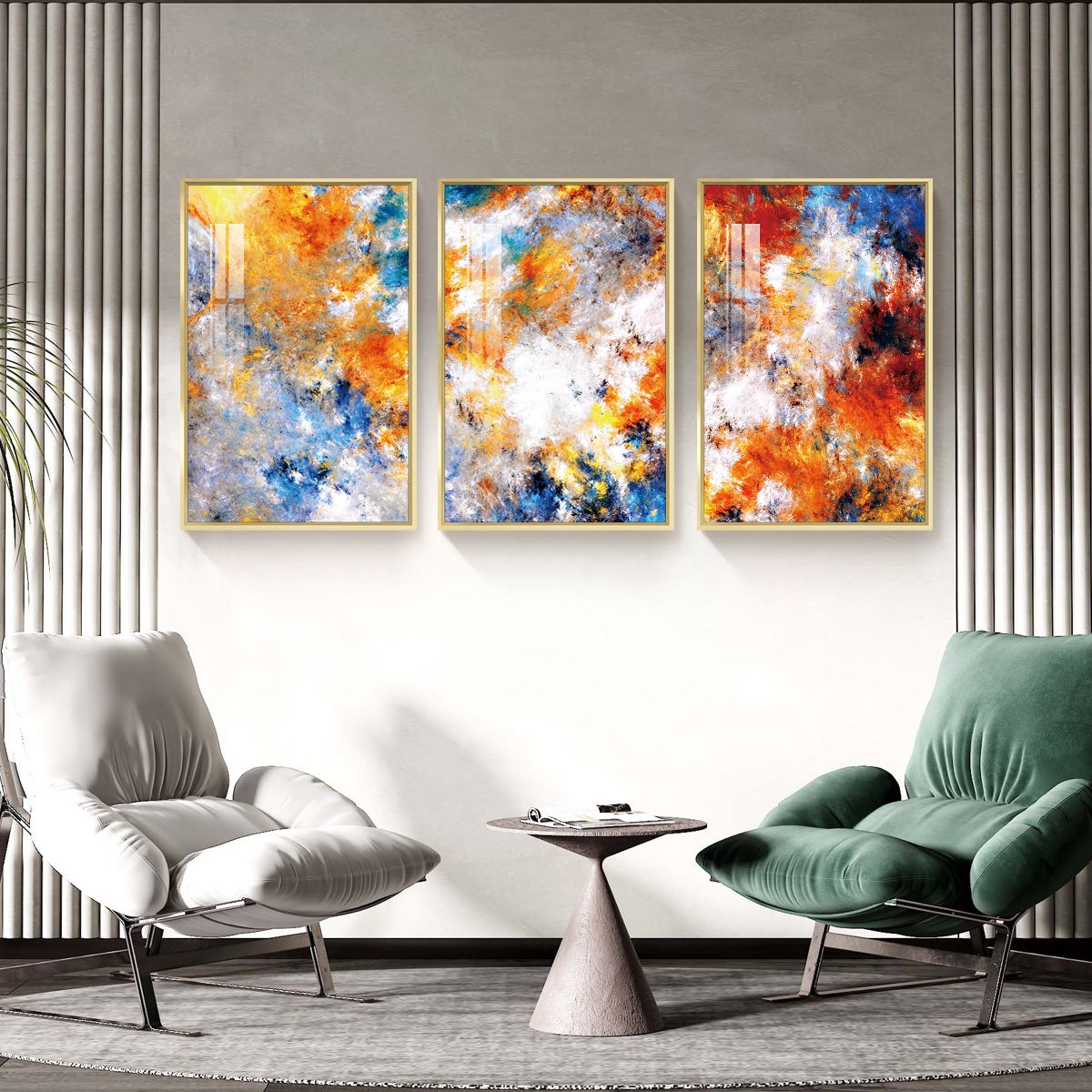Framed Canvas Wall ArtOil Paintings Impressionism Aesthetic Prints Canvas Paintings for Living Room Bedroom Office Home; 3 Panels