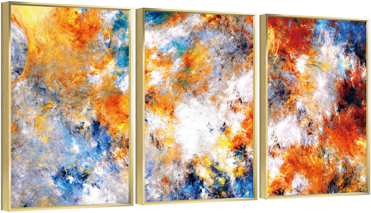 Framed Canvas Wall ArtOil Paintings Impressionism Aesthetic Prints Canvas Paintings for Living Room Bedroom Office Home; 3 Panels