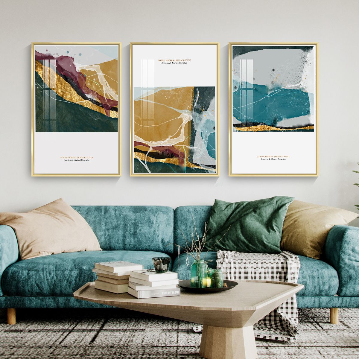 Framed Canvas Wall ArtOil Paintings Impressionism Aesthetic Prints Canvas Paintings for Living Room Bedroom Office Home; 3 Panels