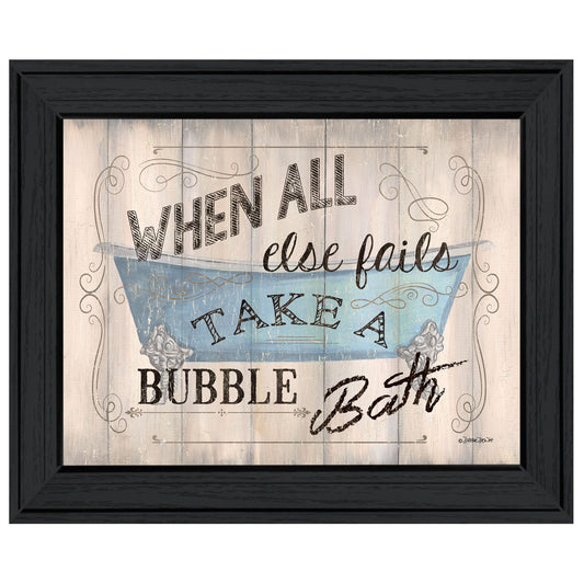 "Bathroom Humor" by Debbie DeWitt, Ready to Hang Framed Print, Black Frame