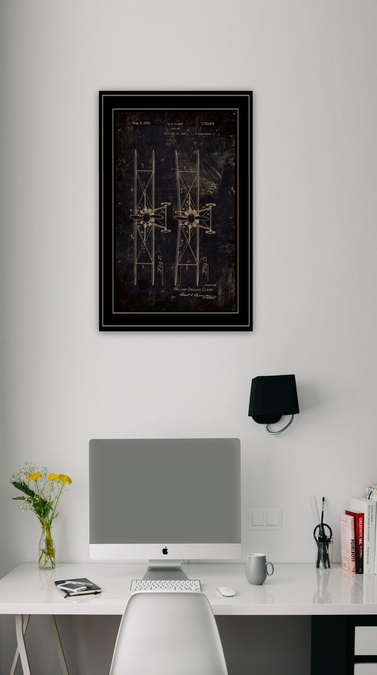 "Airplane Patent I" by Cloverfield & Co, Ready to Hang Framed Print, Black Frame